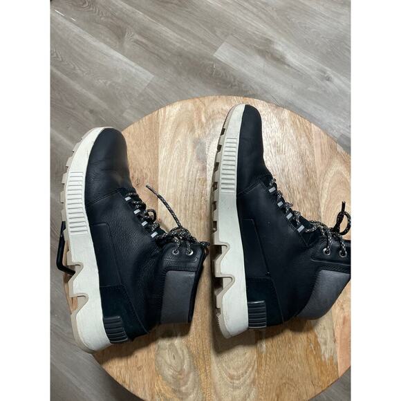 SOREL MAC HILL MID  MEN'S WATERPROOF BOOT/SNEAKER, size 10, Black Leather, - Picture 10 of 10